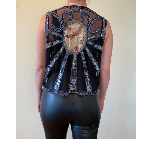 Sheryl Crow Beaded Hero Vests Black - Picture 6 of 12